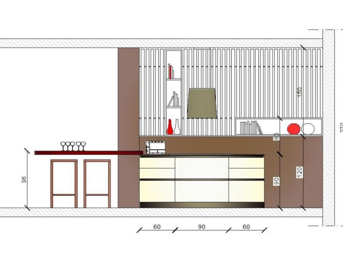 Archisio - Intrecciodilinee Creative Design Studio - Progetto Ristrutturazione parziale della zona giorno di un appartamento privato