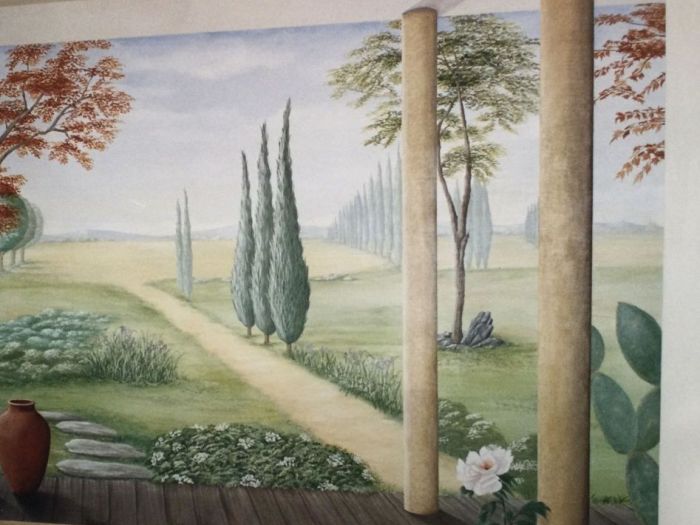Archisio - Elisabetta Maestripieri - Progetto Parete decorata con trompe loeil