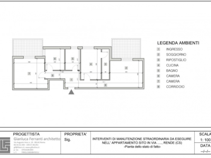 Archisio - Gianluca Ferranti - Progetto Appartamento 80 mq