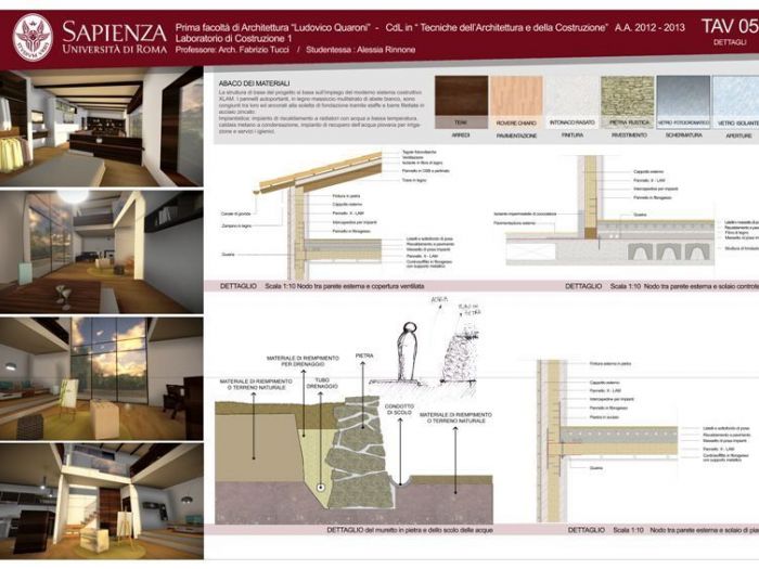 Archisio - Alessia Rinnone - Progetto Casa studio per un architettoartista lago del turano - lazio