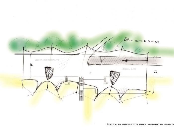 Archisio - Stefano Costantino - Progetto Progetto preliminare per la realizzazione di un bar a servizio di un hotel a giardini naxos