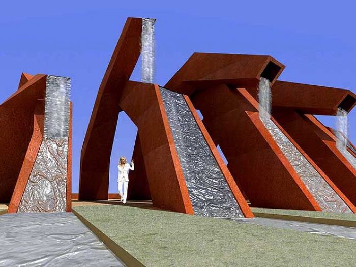 Archisio - Ruggero Lenci - Progetto Concorso per la fontana dei popoli nel comune di fonte nuova