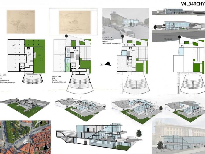 Archisio - Valentina Cacialli - Progetto Concorso portocall cercasi idee per la nuova scuola di arte di porto