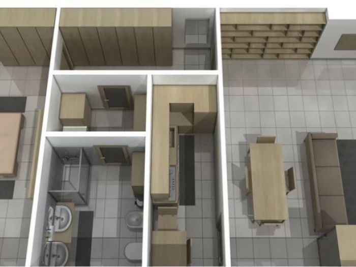 Archisio - Gesino Macrina - Progetto Nuova distribuzione degli spazi interni di un appartamento prenestina - roma2012