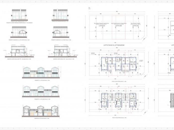 Archisio - Giorgio Mauro - Progetto Progetto di una casa a schiera per tre unit abitative