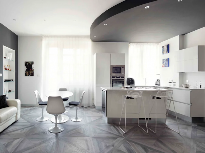 Archisio - Azzurra Lorenzetto - Progetto Casa anni 60 trasformata in moderno appartamento con living open space