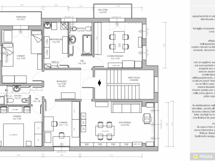 Archisio - Amodo - Progetto Trasformare una casa per una famiglia numerosa parte 1