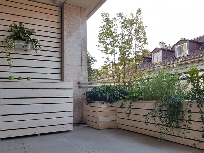 Archisio - Suingiardino Snc - Progetto Terrazzo bianco legno