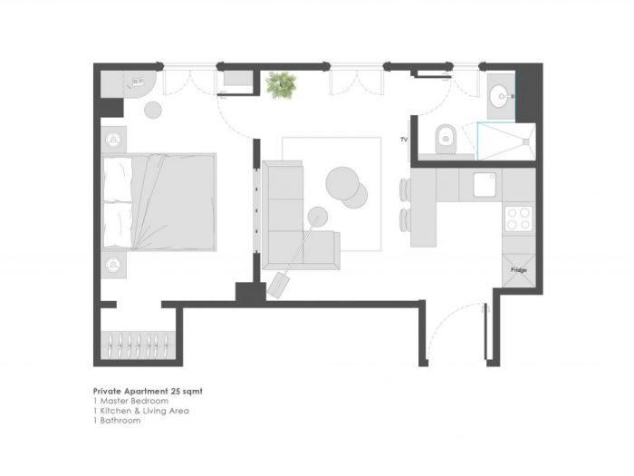 Archisio - Gianluca Chiocca Design - Progetto Ristrutturazione appartamento 25mq a parigi