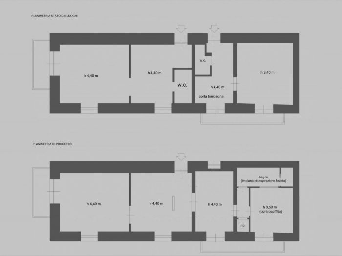 Archisio - Elisa Cuccovillo - Progetto Ristrutturazione e ampliamento appartamento nel centro storico di trani