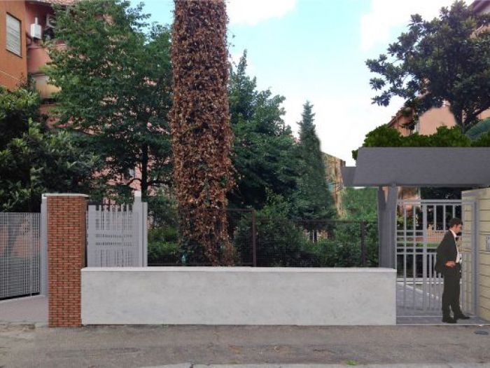Archisio - Aldo Canepone - Progetto Nuovo ingresso pedonale e carrabile in area verde ed a parcheggio di un complesso condominiale per abitazioni ina casa