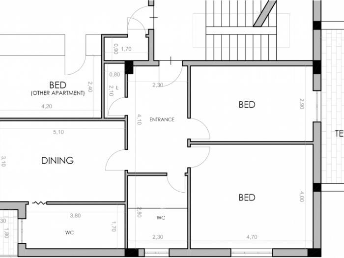 Archisio - Antonio Cal - Progetto Ristrutturazione e trasformazione di un appartamento di 100 mq