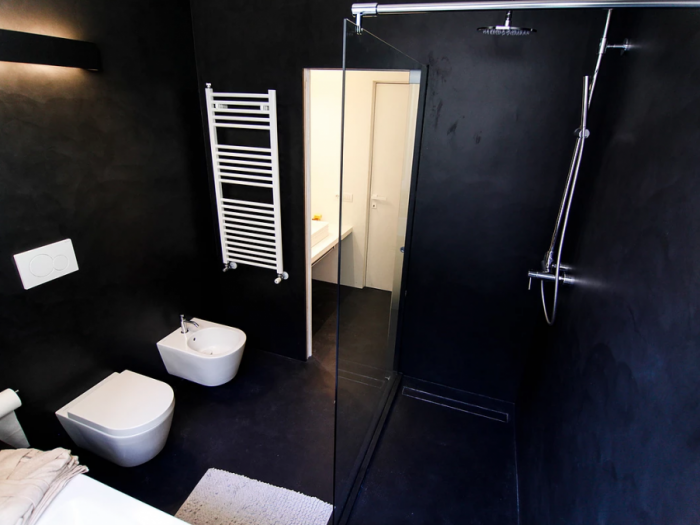Archisio - Martina Stancati - Progetto Black concrete bathroom