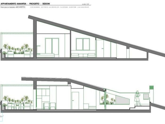 Archisio - Cofra Architettura Design Innovazione - Progetto Riorganizzazione degli spazi interni ed arredamento di attico vista mare