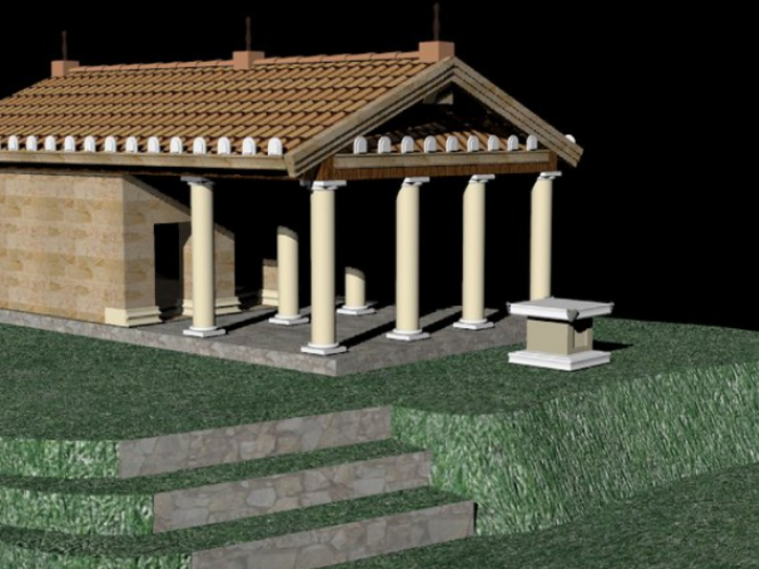 Archisio - Walter Tripicchio - Progetto Ricostruzione tempio etrusco di atrane per rivista lo scoglio