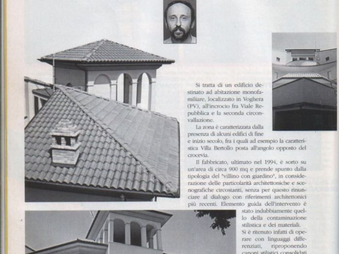 Archisio - Gian Franco Dazzan - Progetto Villa marchesi a voghera e altri edifici residenziali dettaglio facciata