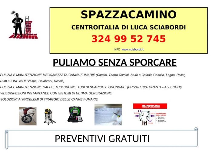 Archisio - Spazzacamino Centroitalia - Progetto Pulizia e sgrassaggio tubi e cappe cucine