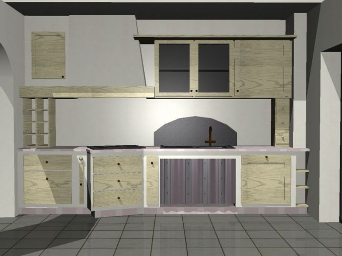 Archisio - Emanuela Rombi - Progetto Cucina in muratura