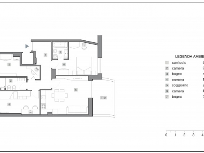 Archisio - Gianluca Ferranti - Progetto Appartamento 85 mq montagnola roma
