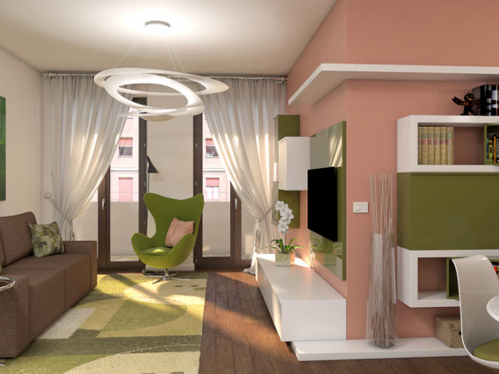 Archisio - Antonella Favalli - Progetto Appartamento verde