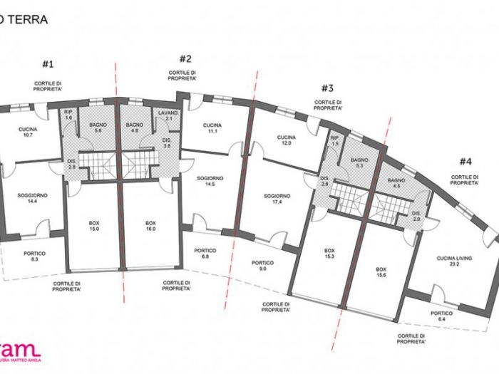 Archisio - Matteo Amela - Progetto Via torinoprogetto residenziale di nuova costruzione di 4 villette
