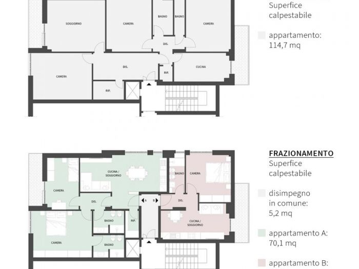 Archisio - Doppiozero Interior - Progetto Frazionamento immobiliare firenze