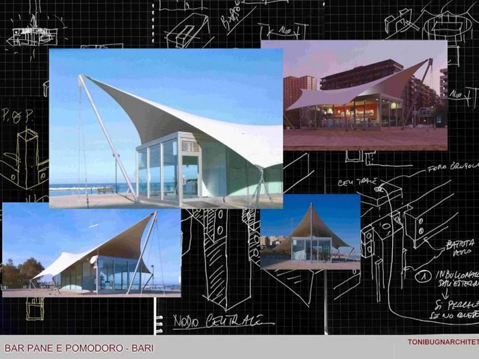 Archisio - Studio Bugna - Progetto Pane e pomodoro bar spiaggia bari