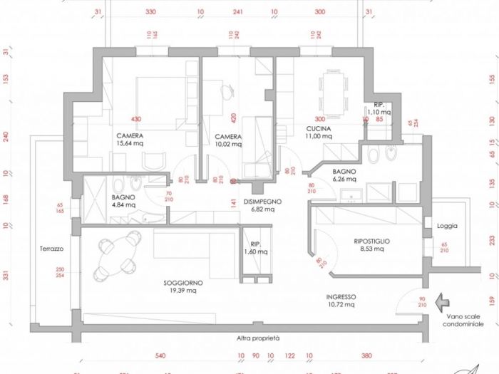 Archisio - Studio Interior Design Berti Daniela srl - Progetto Ristrutturazione appartamento bologna
