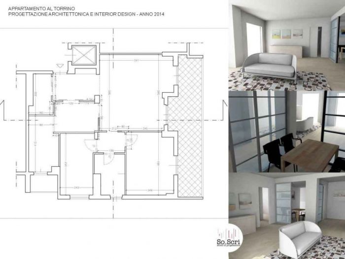 Archisio - Sofia Scripilliti - Progetto Ristrutturazione di un appartamento al torrino