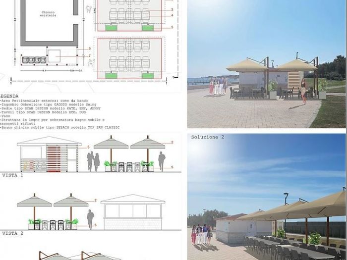 Archisio - Studio Bugna - Progetto Progetto allestimento spiaggia di torre quetta - bari
