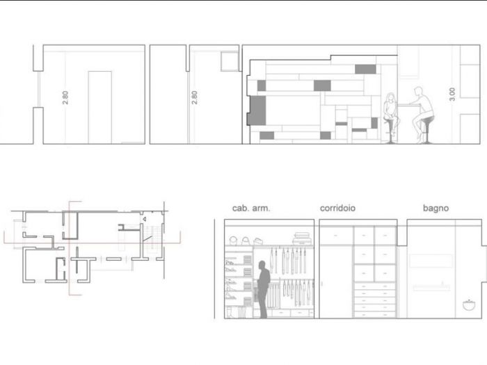 Archisio - Gianpaolo Vacca - Progetto Ristrutturazione di un appartamento di 85mq