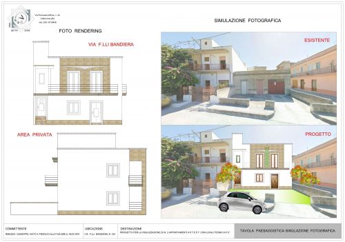 Archisio - Pietro Sternativo - Progetto Cicile abitazione costituita da due appartamenti con giardino antistante