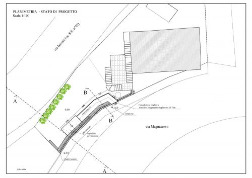 Archisio - Carlino Angela - Progetto Lavori di sistemazione esterna comune di vasto ch -realizzazione rampa pedonale e muro in c A Altezza variabile -