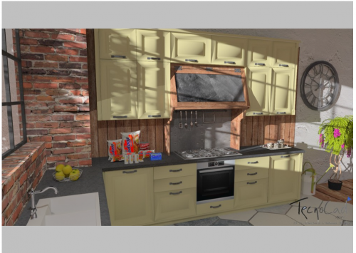 Archisio - Tecnocad Service - Progetto Rendering cucina country