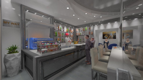 Archisio - Tecnocad Service - Progetto Rendering di lounge bar