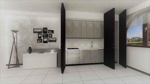 Archisio - Luigi Vasari Interior Design - Progetto Cucina a scomparsa