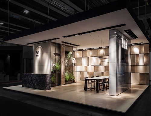 Archisio - Grassi Pietre - Progetto la naturalit della pietra E della luce Grassi pietre e lo studio something presentano il nuovo stand di marmomacc 2016