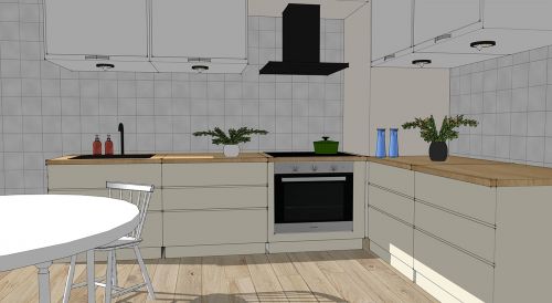 Archisio - Eleonora Degli Emili - Progetto Kitchen vray rendering