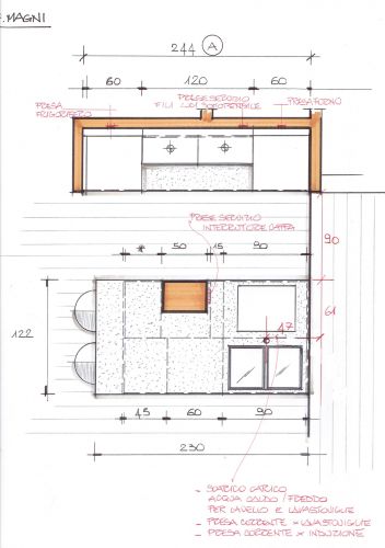 Archisio - Studio Tecnico Engineering Arch Carbone - Progetto Progetto cucina con isola