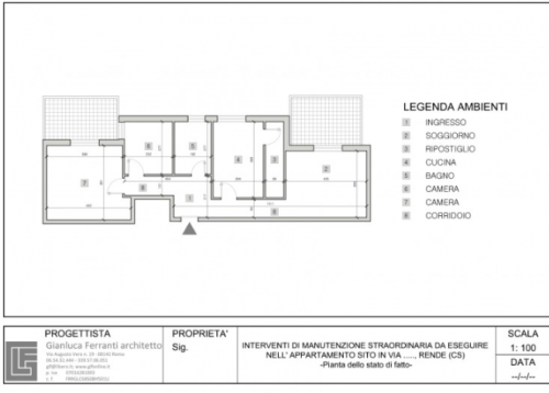 Archisio - Gianluca Ferranti - Progetto Appartamento 80 mq