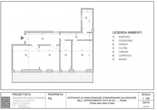 Archisio - Gianluca Ferranti - Progetto Appartamento 120 mq