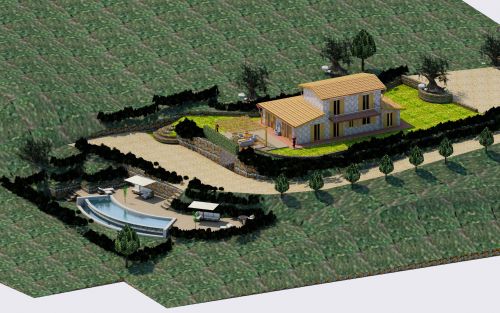 Archisio - Enrico Cherubini - Progetto Villetta con arredo giardino