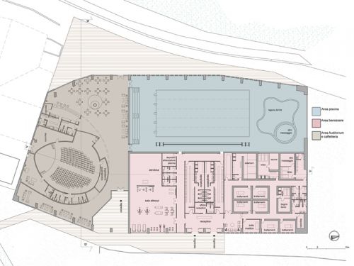 Archisio - Pasquale De Angelis - Progetto Concorso internazionale per la riconversione del palazzetto del ghiaccio in centro benessere