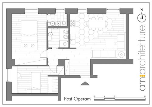 Archisio - Arnia Architetture - Progetto Appartamento a garbatella