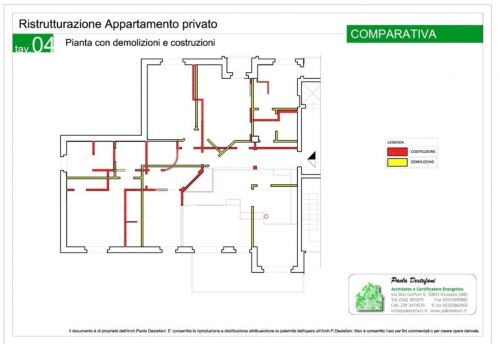 Archisio - Paola Destefani Architetto - Progetto Ristrutturazione appartamento privato