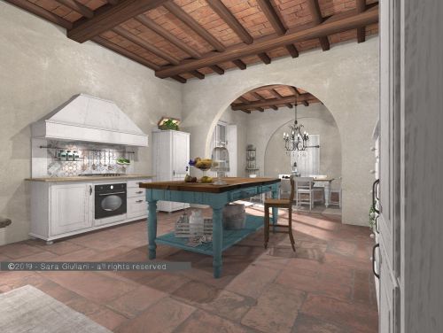 Archisio - Sara Giuliani - Progetto Cucina shabby chic