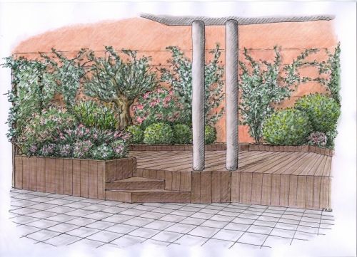 Archisio - La Paesaggista Susanna Tamborini - Progetto Terrazza privata busto ava