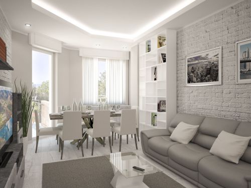 Archisio - Mc Rendering Solution - Progetto restyling fresco e moderno di un ambiente spento e vetusto