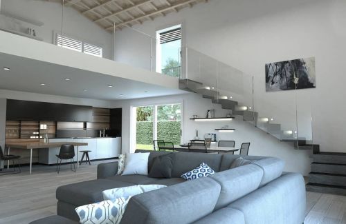 Archisio - Render Real - Progetto Rendering di soggiorno openspace