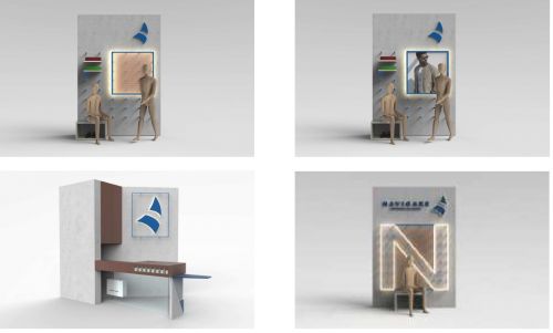 Archisio - Studio Tecnico Engineering Arch Carbone - Progetto Foto progetto concept arredi negozi navigare
